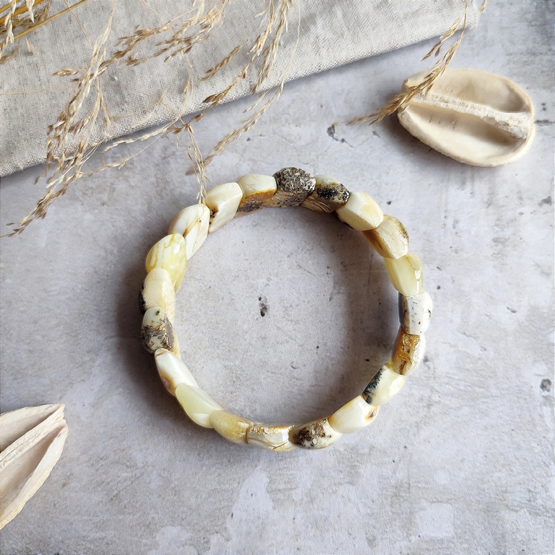 Браслет "Змейка" янтарь