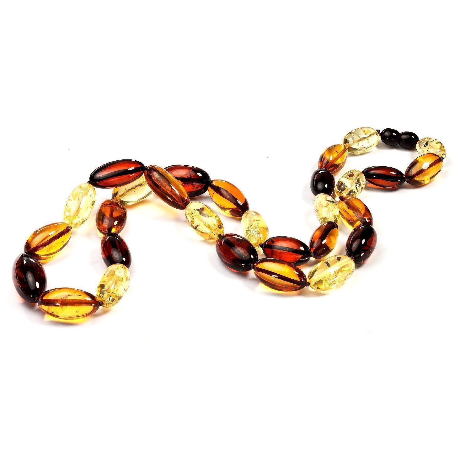 Бусы "Слива" из янтаря