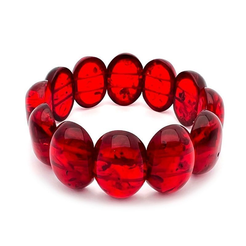 Браслет пластина янтарь