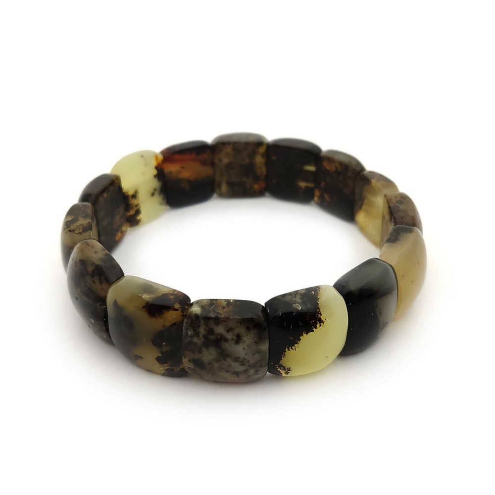 Браслет пласт. янтарь