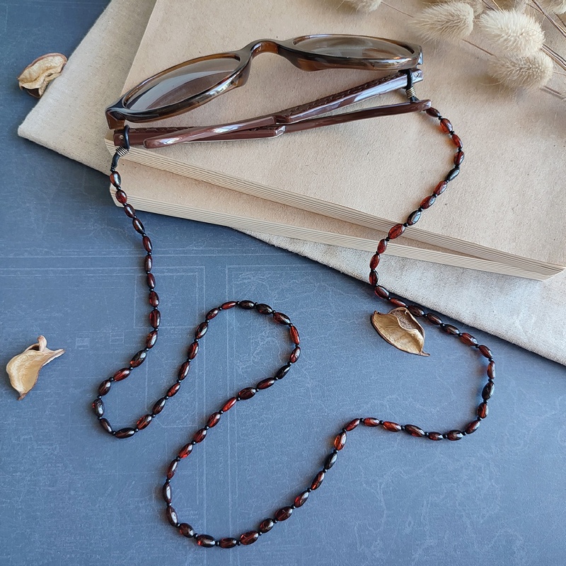 Шнурок для очков, янтарь