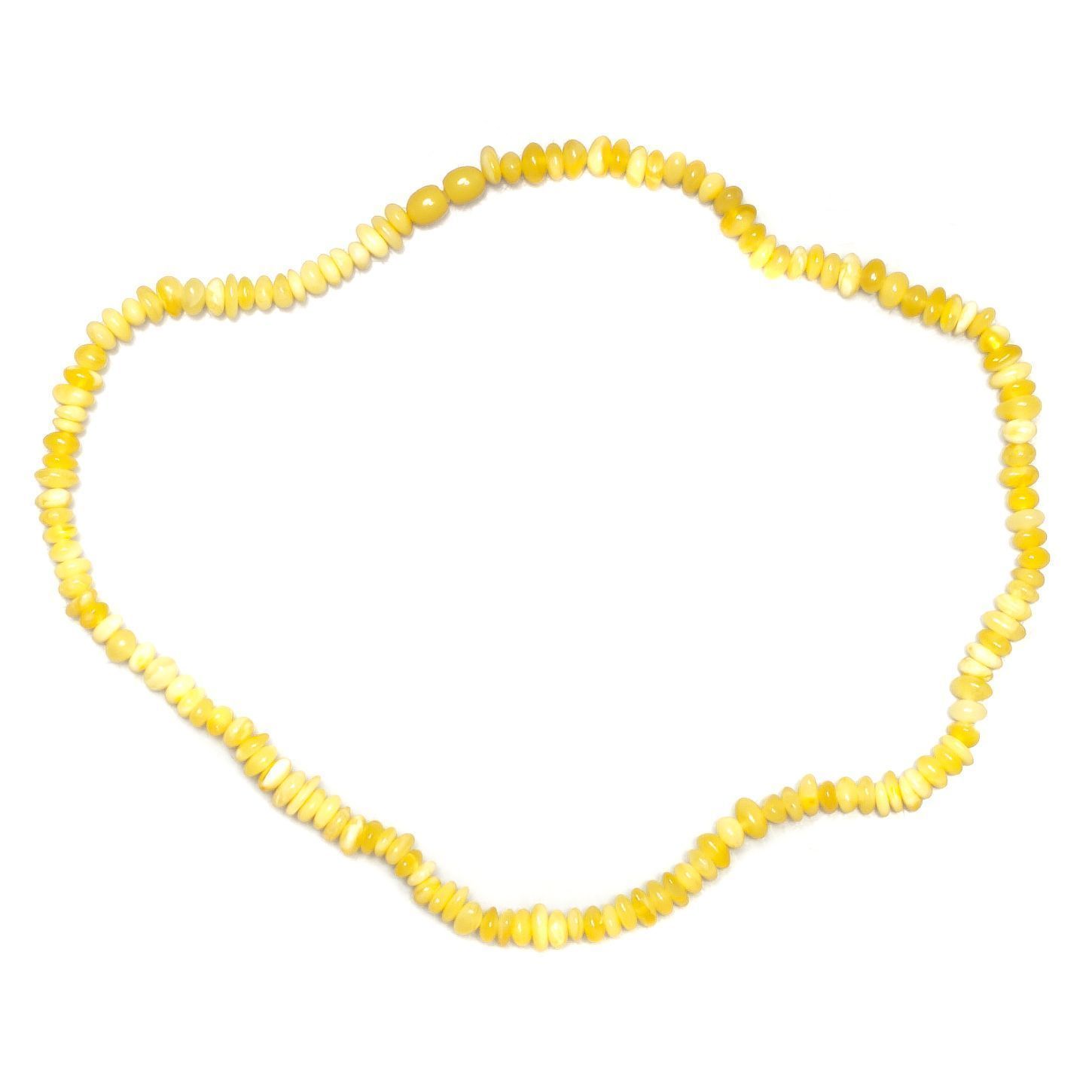 Бусы "Галька" из янтаря