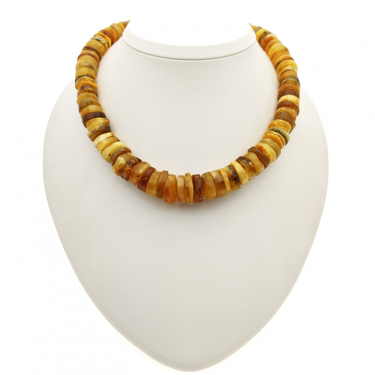 Бусы "Таблетка" из янтаря