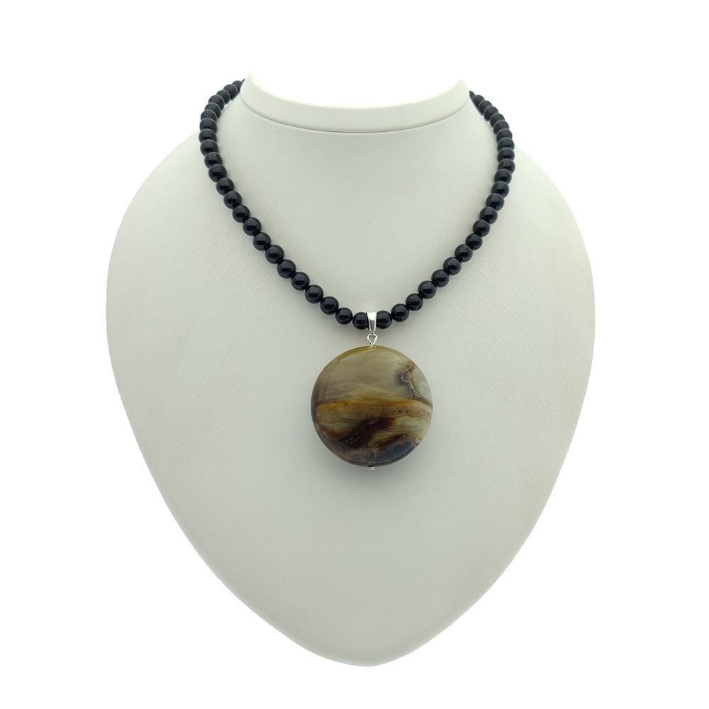 Подвес с кулоном "Италия" Янтарь