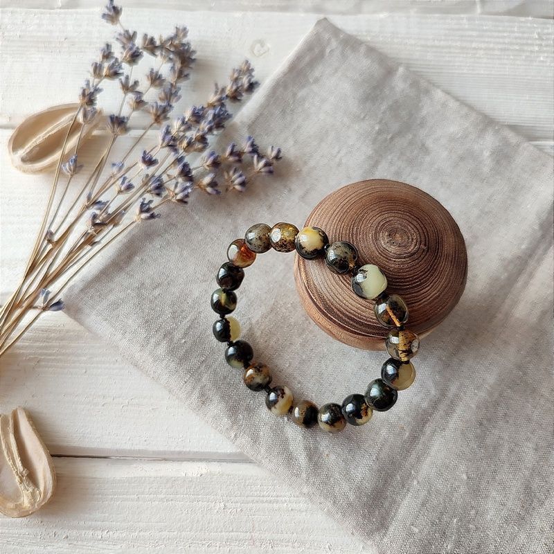 Браслет "Куб" янтарь