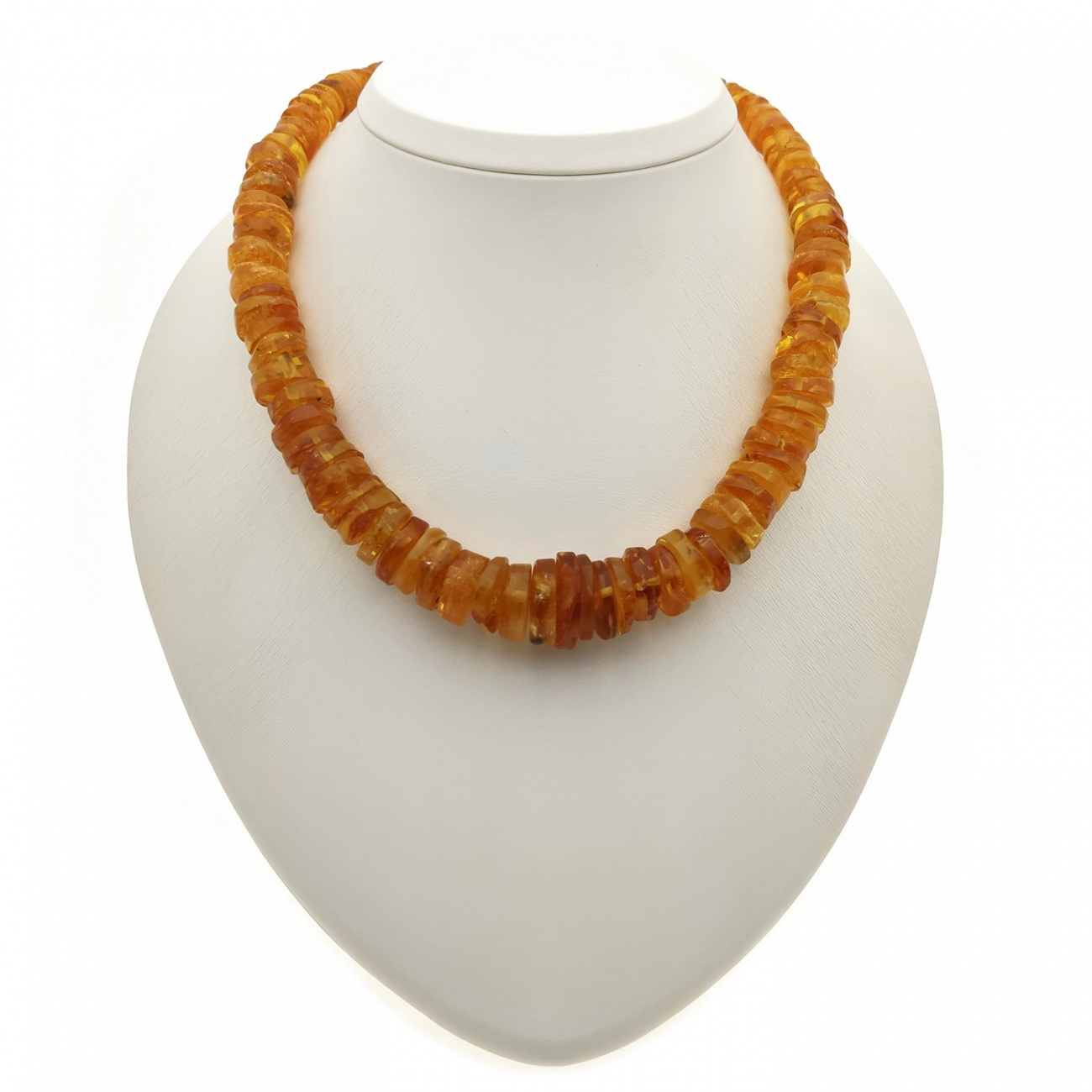 Бусы "Таблетка" из янтаря