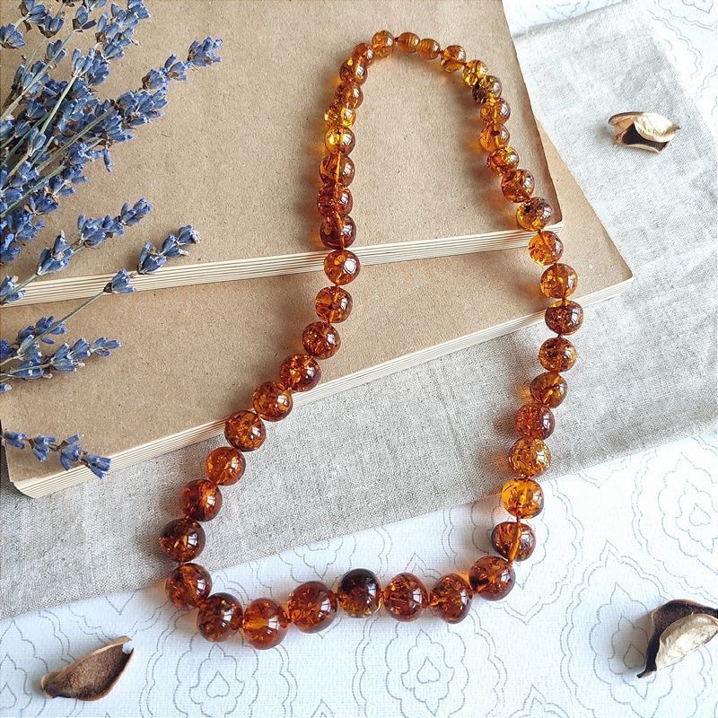 Бусы "Барок" янтарь