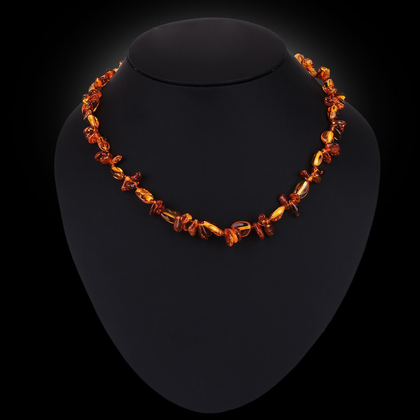 Бусы "Рожка" из янтаря