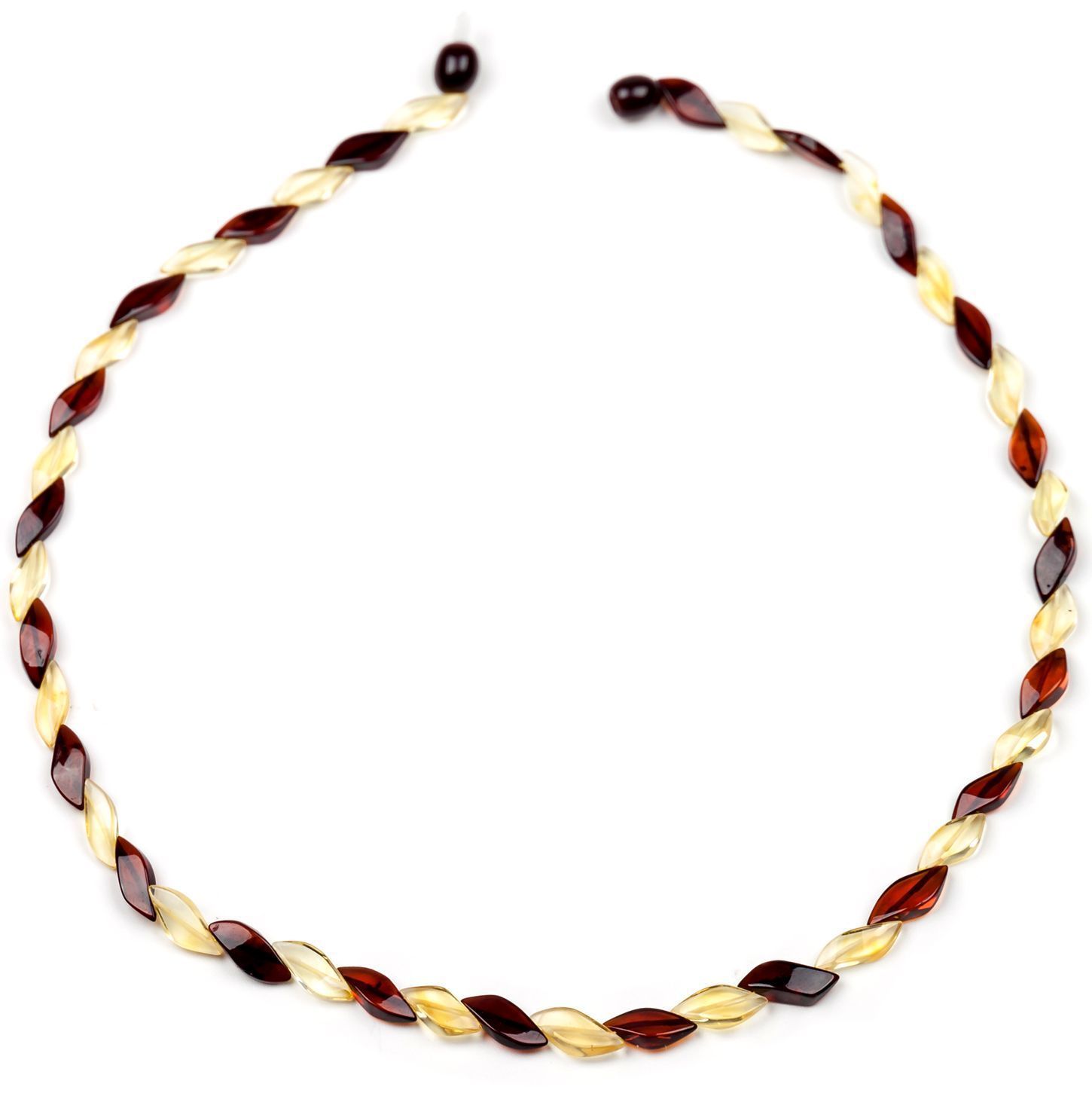 Бусы "Змейка" из янтаря