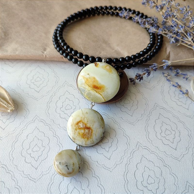 Колье "Италия" Янтарь