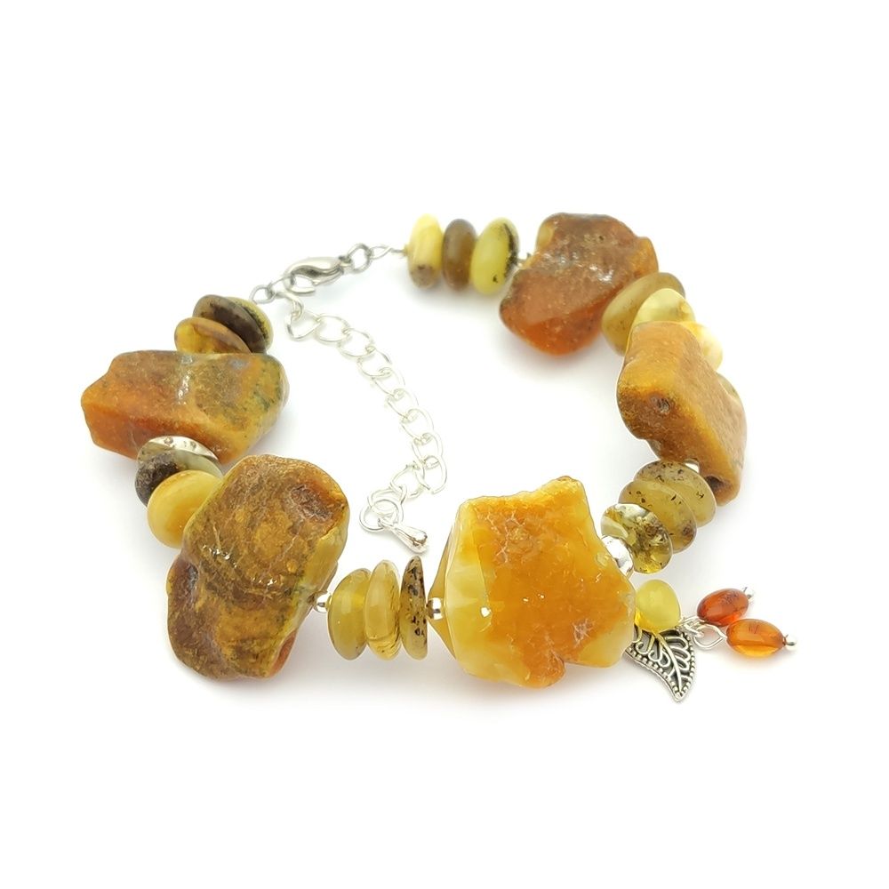 Браслет "Лесная фея" янтарь