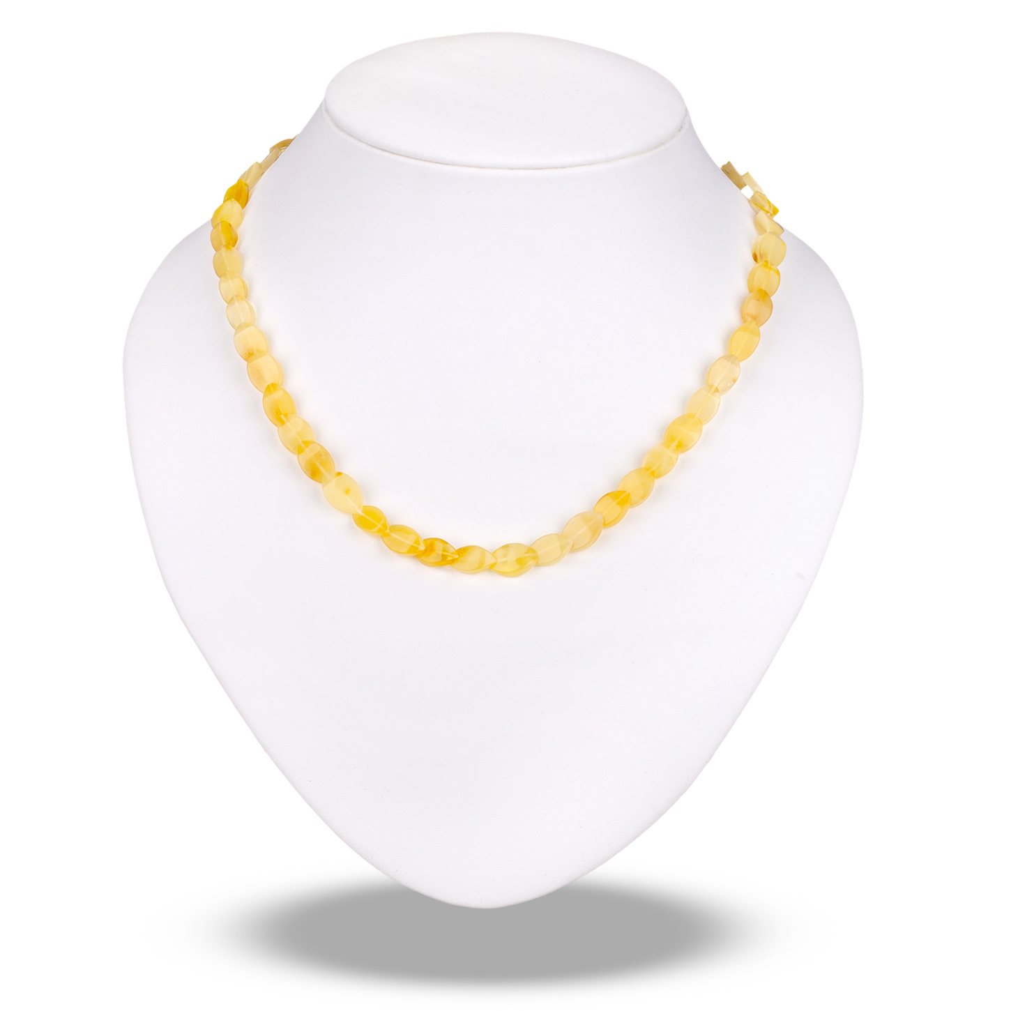 Бусы "Лодочка" из янтаря