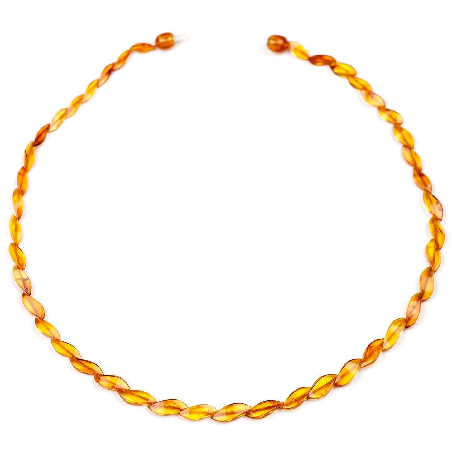 Бусы "Змейка" из янтаря