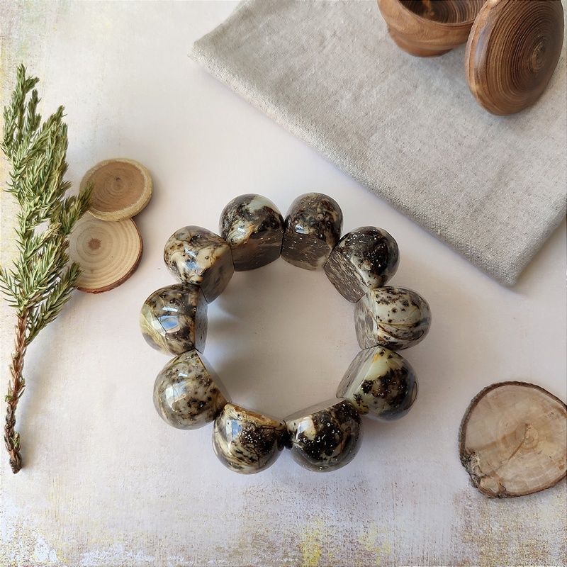 Браслет "Мандарин" янтарь