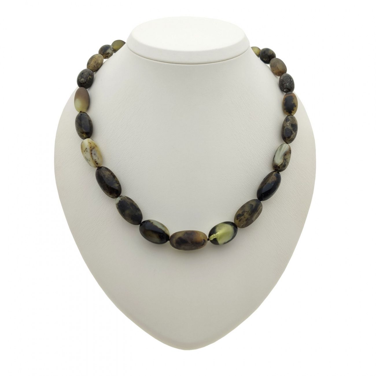 Бусы "Сливка" из янтаря