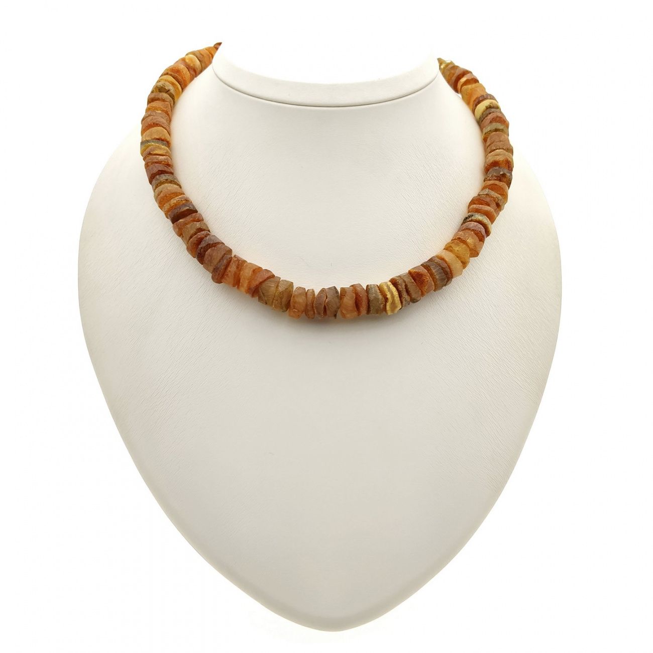 Бусы "Таблетка" из янтаря