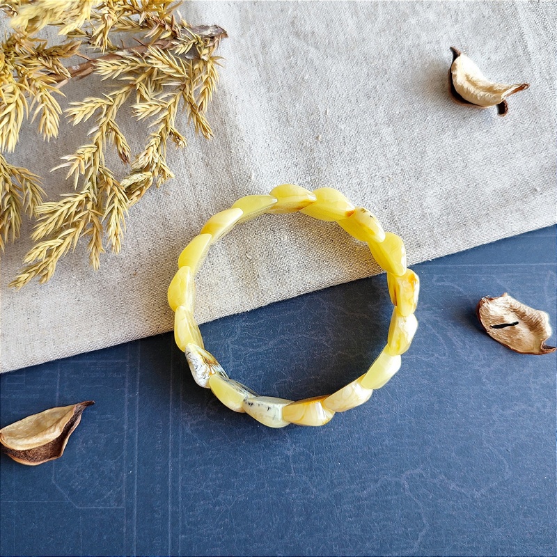 Браслет "Змейка" янтарь