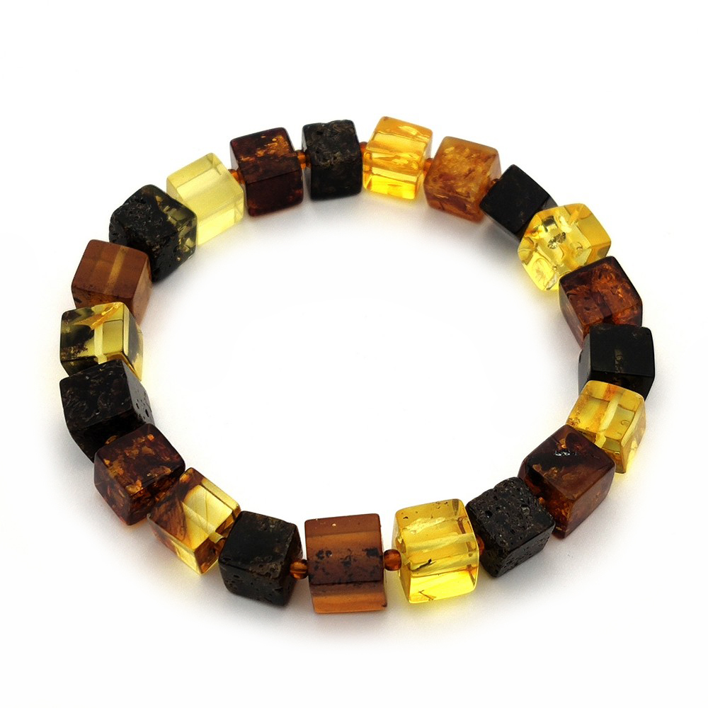 Браслет "Куб" янтарь