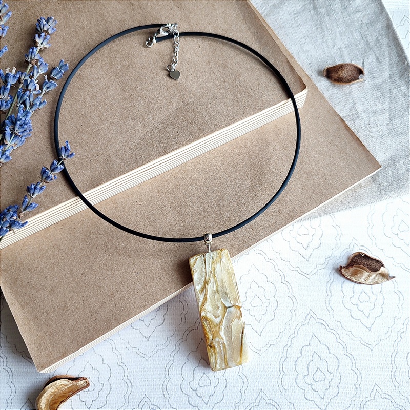 Колье "Геометрия" Янтарь