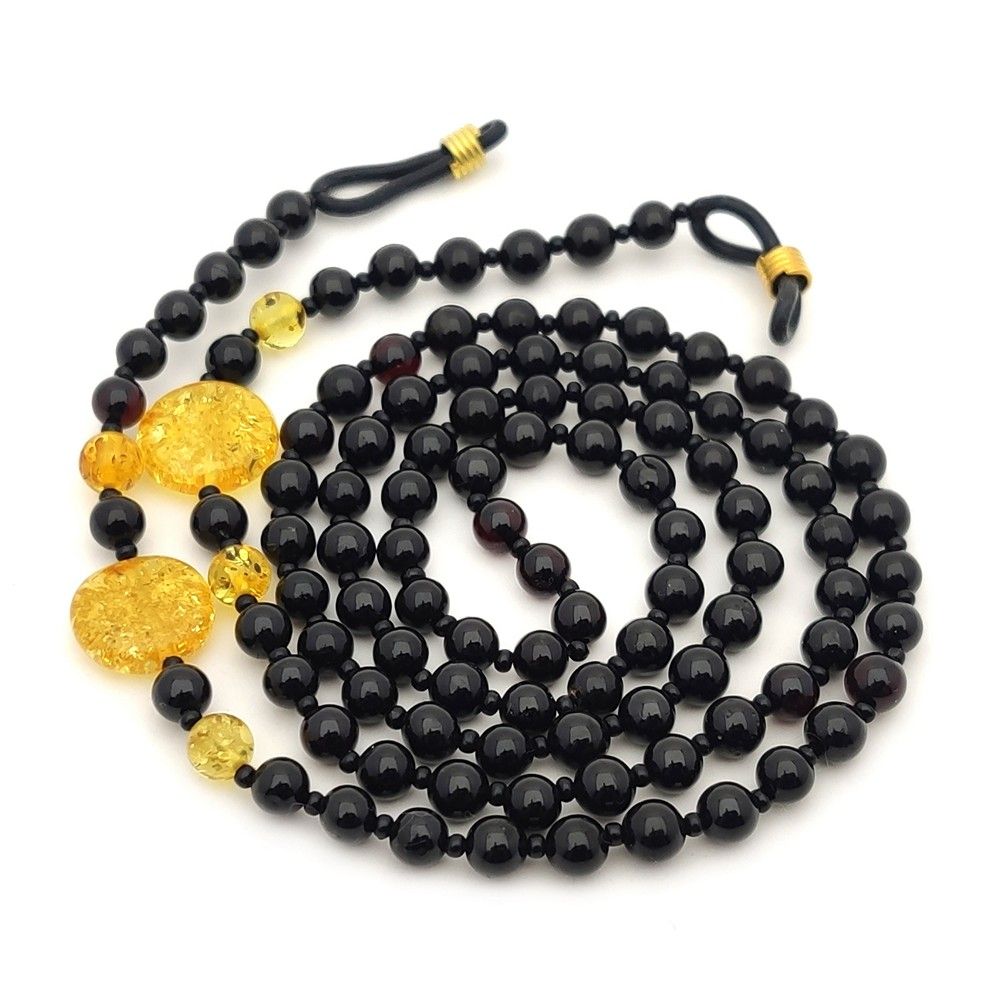 2,Шнурок для очков, янтарь