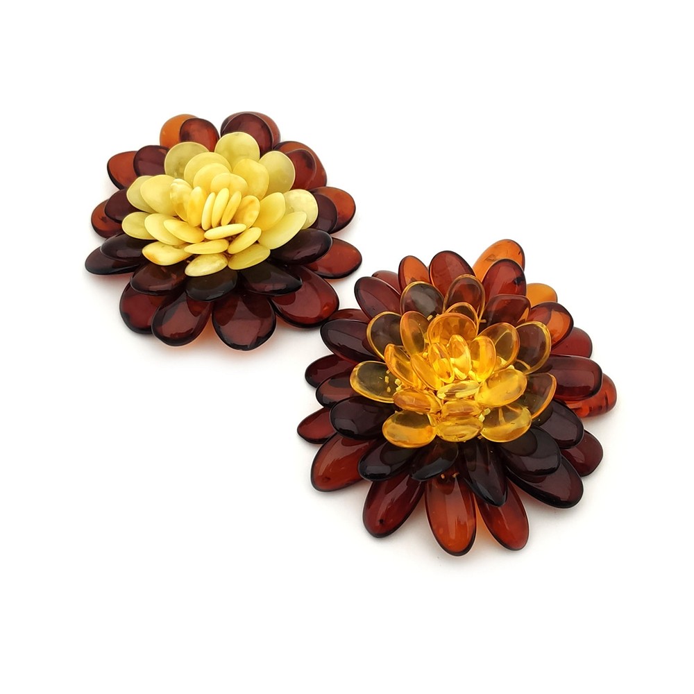 Брошь-кулон "Хризантема" янт.