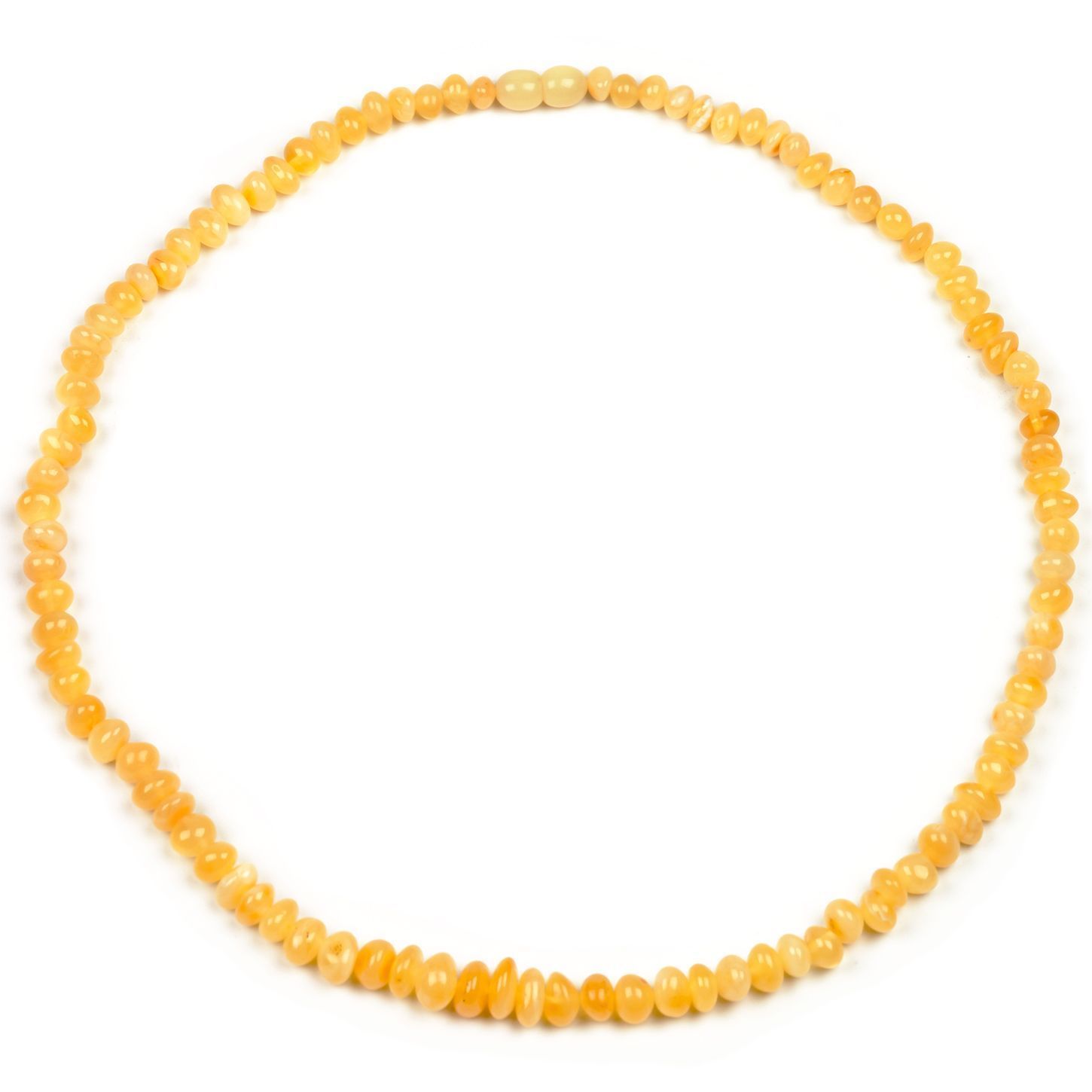 Бусы "Галька" из янтаря