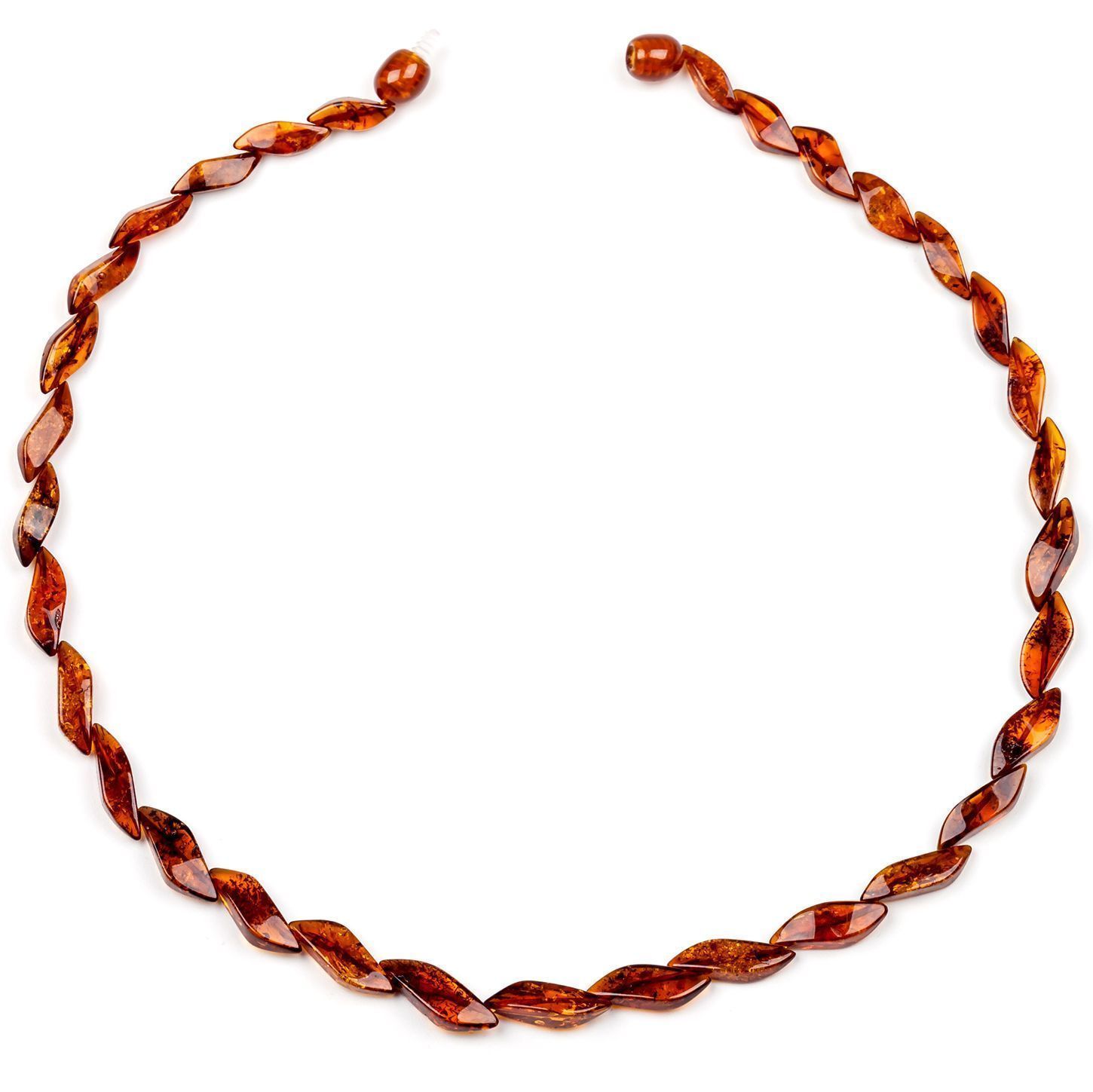 Бусы "Змейка" из янтаря