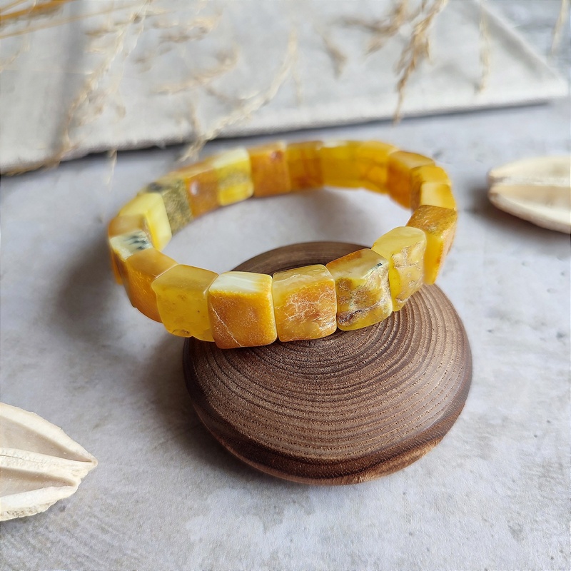 Браслет "Пластина" Янтарь