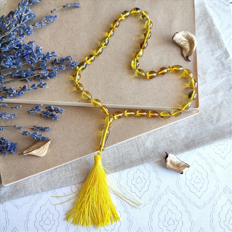 Четки мусульманские янтарь 9201100152 (1)