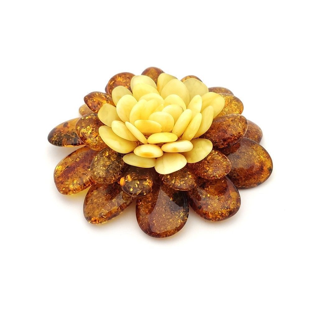 Брошь-кулон "Хризантема" янт.