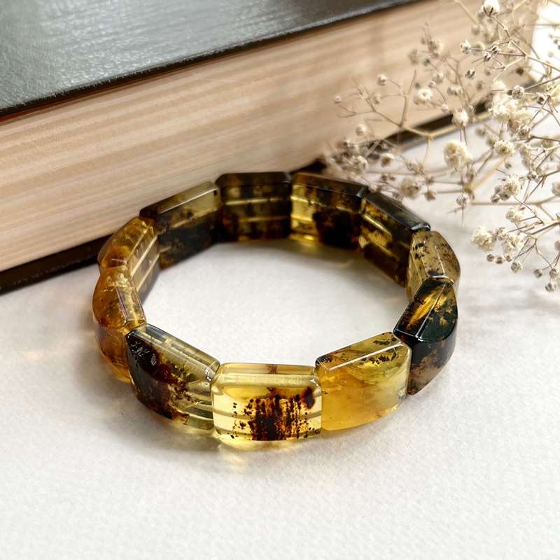 Браслет пласт. янтарь 3421119456-2