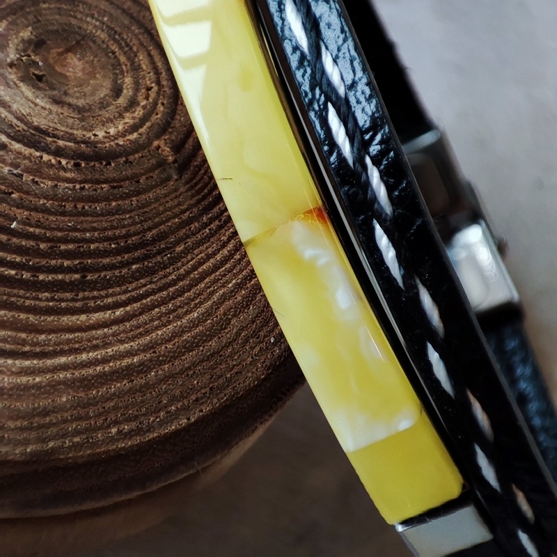 Браслет на кож.ремешке, янтарь 3301419862 (4)