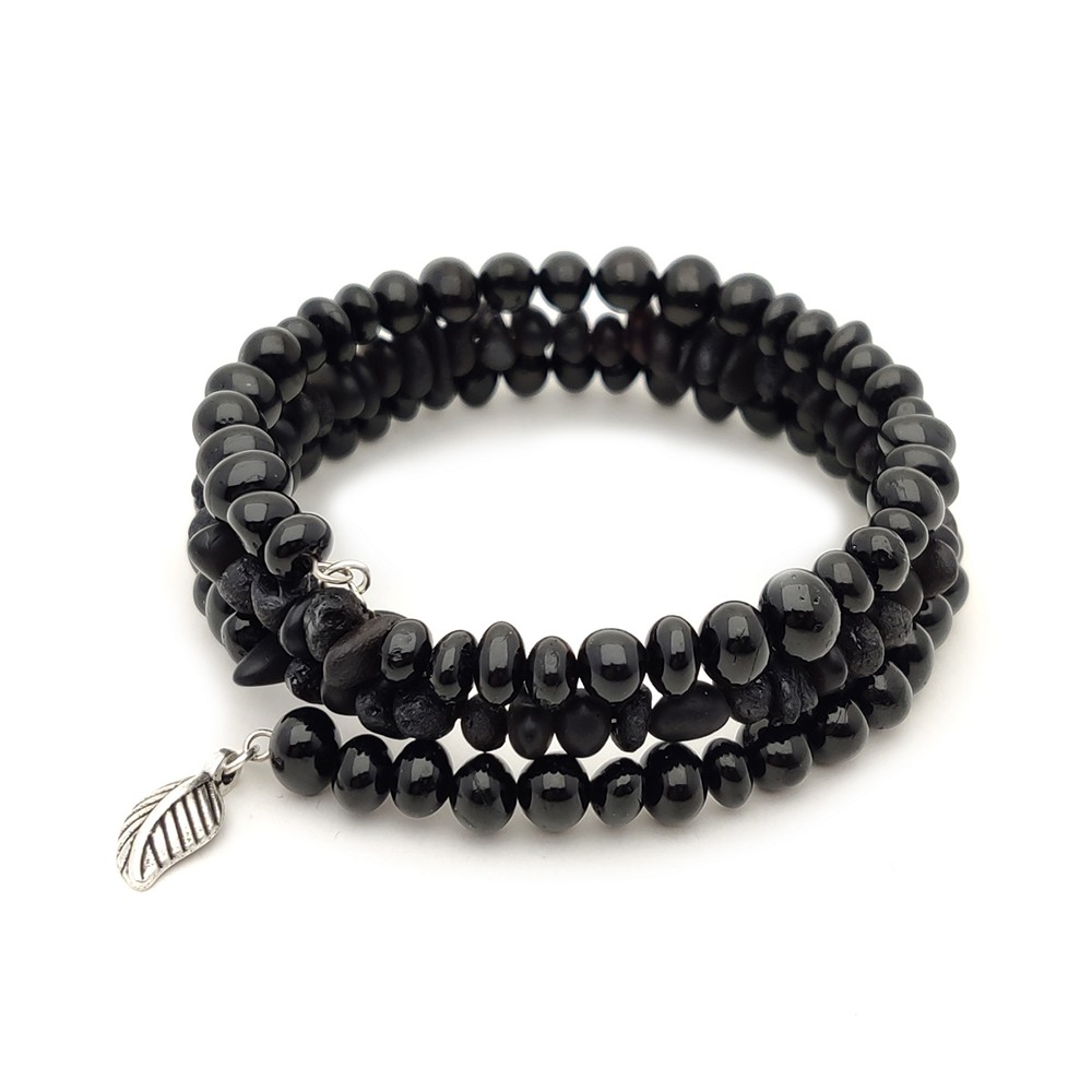 Браслет на струне янтарь