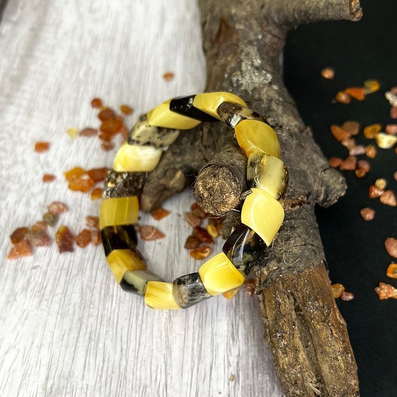 Браслет "Змейка" Янтарь