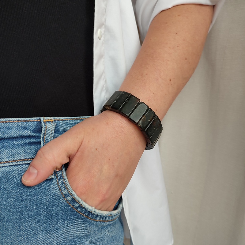 Браслет Муж. янтарь