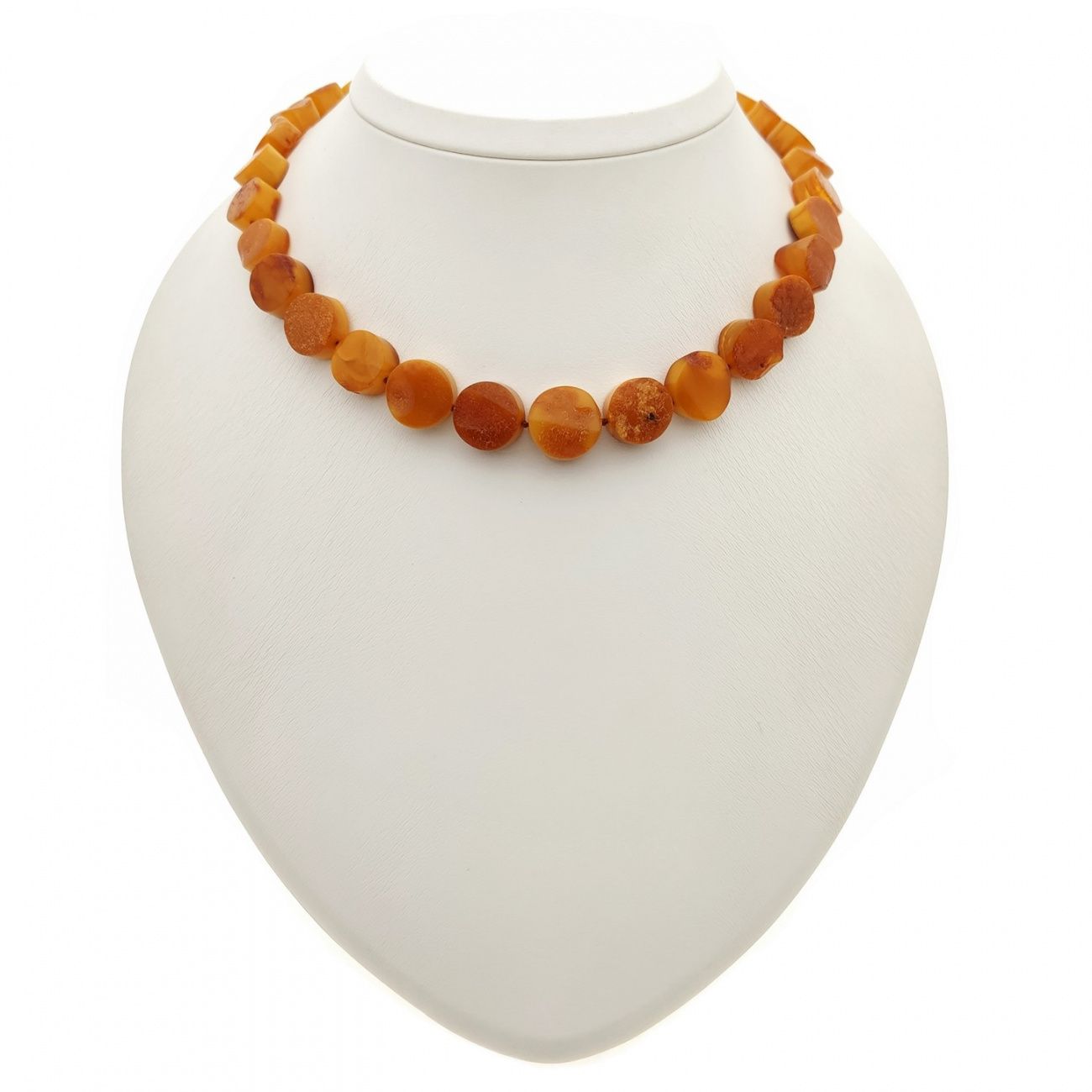 Бусы "Таблетка" из янтаря