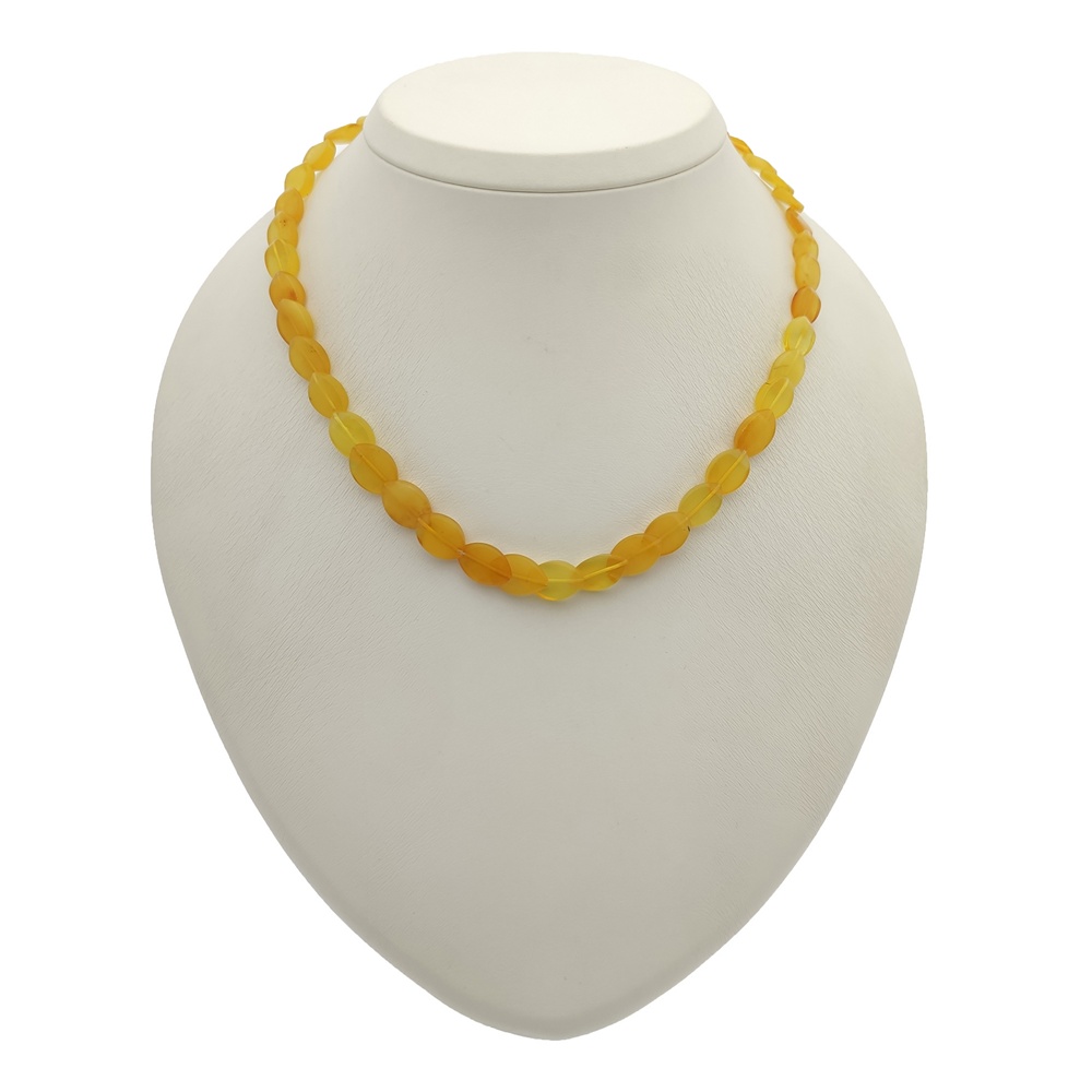 Бусы "Лодочка" из янтаря