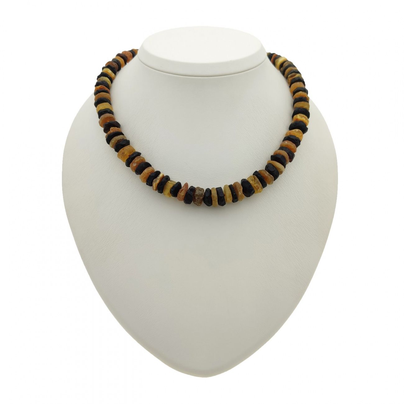 Бусы "Таблетка" из янтаря