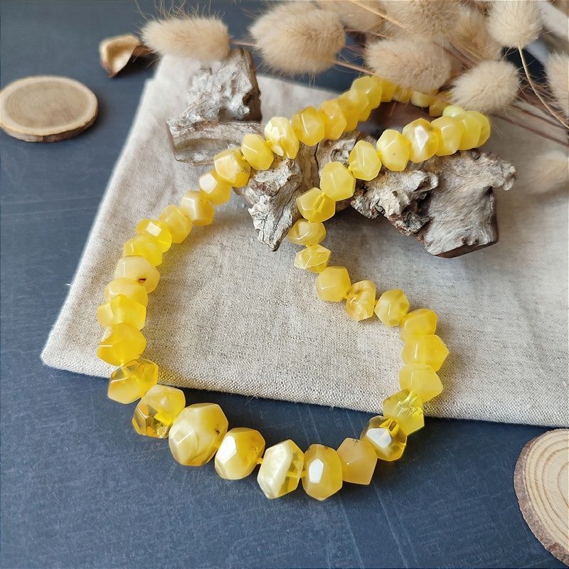 Бусы "Граненка" янтарь