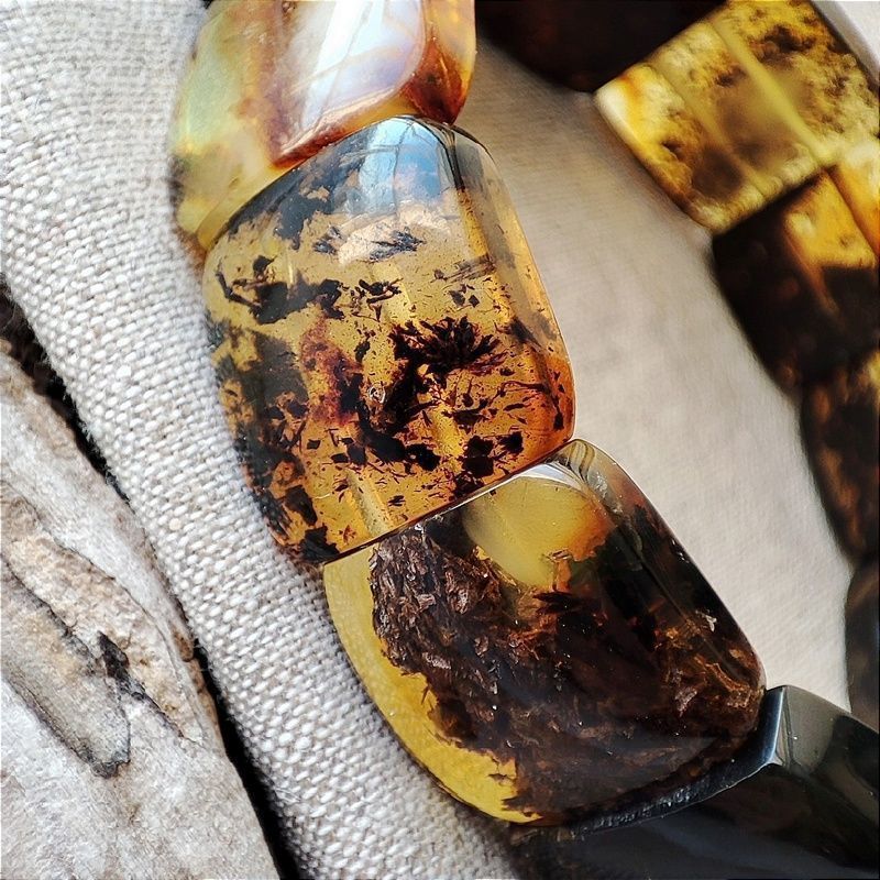 Браслет "Ириска" янтарь