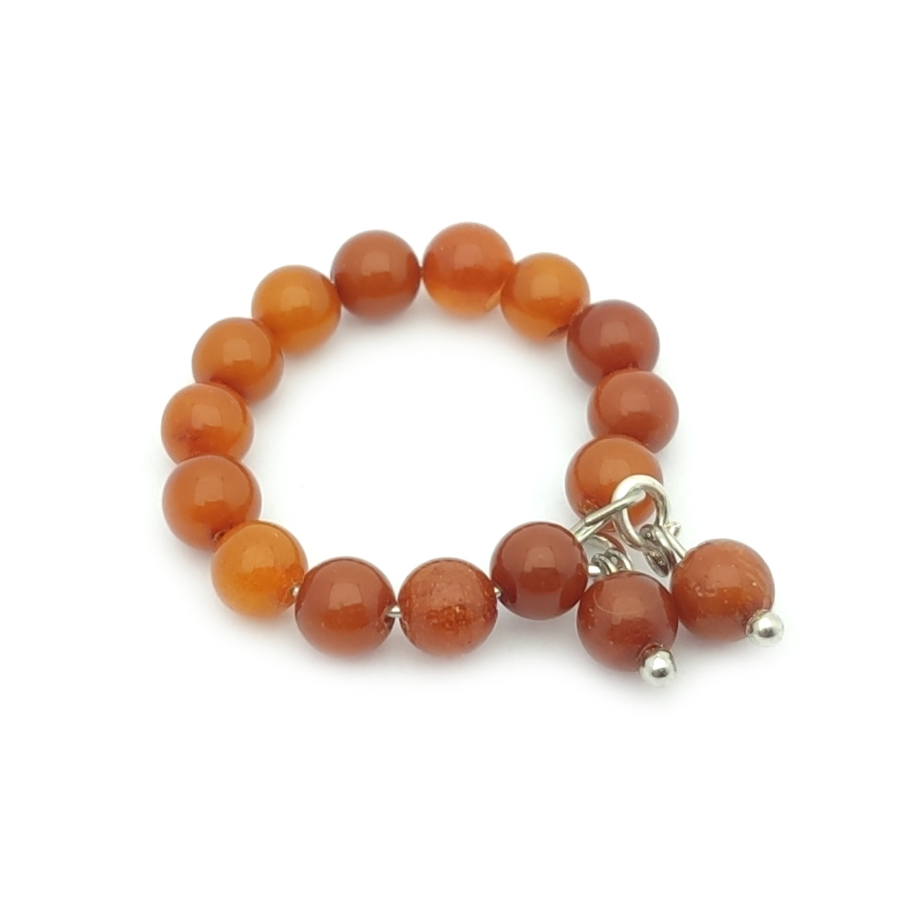 Кольцо Шар янтарь 635018934