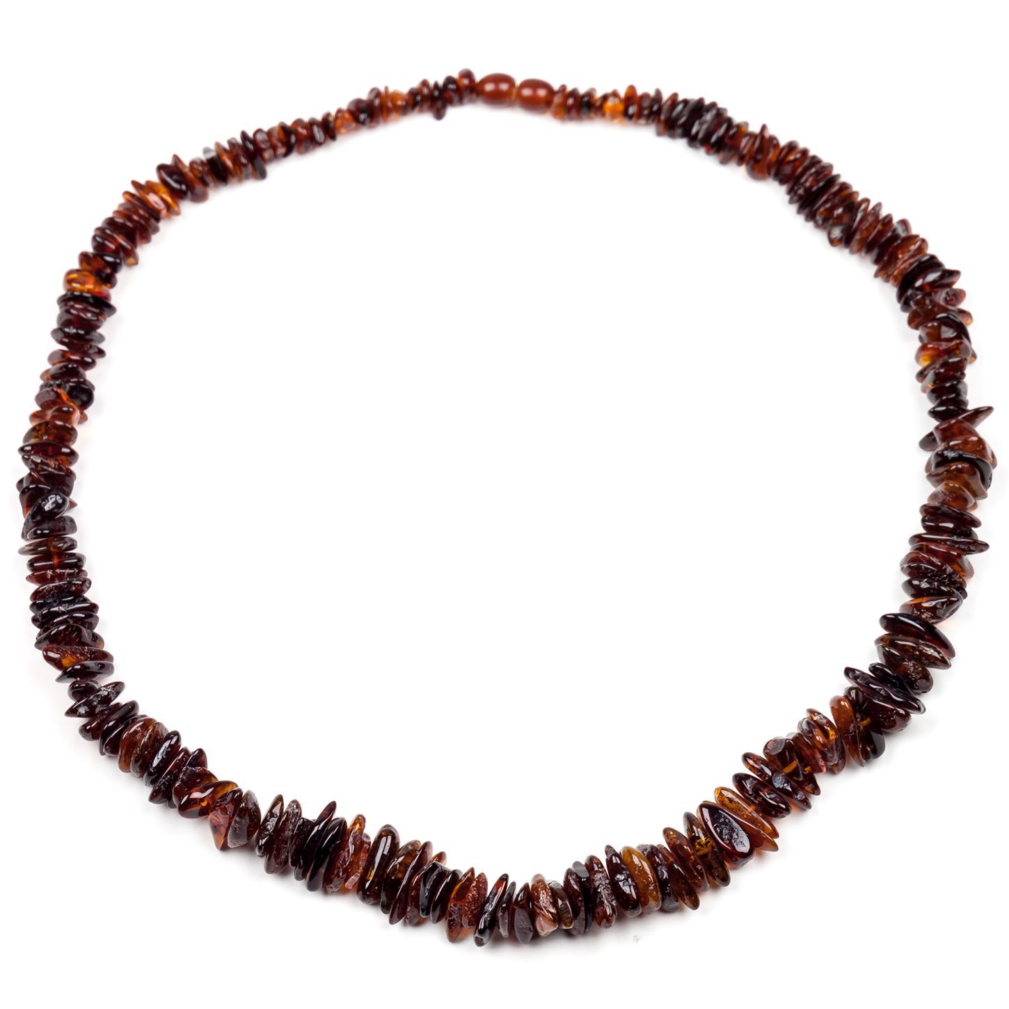 Бусы "Галька" из янтаря