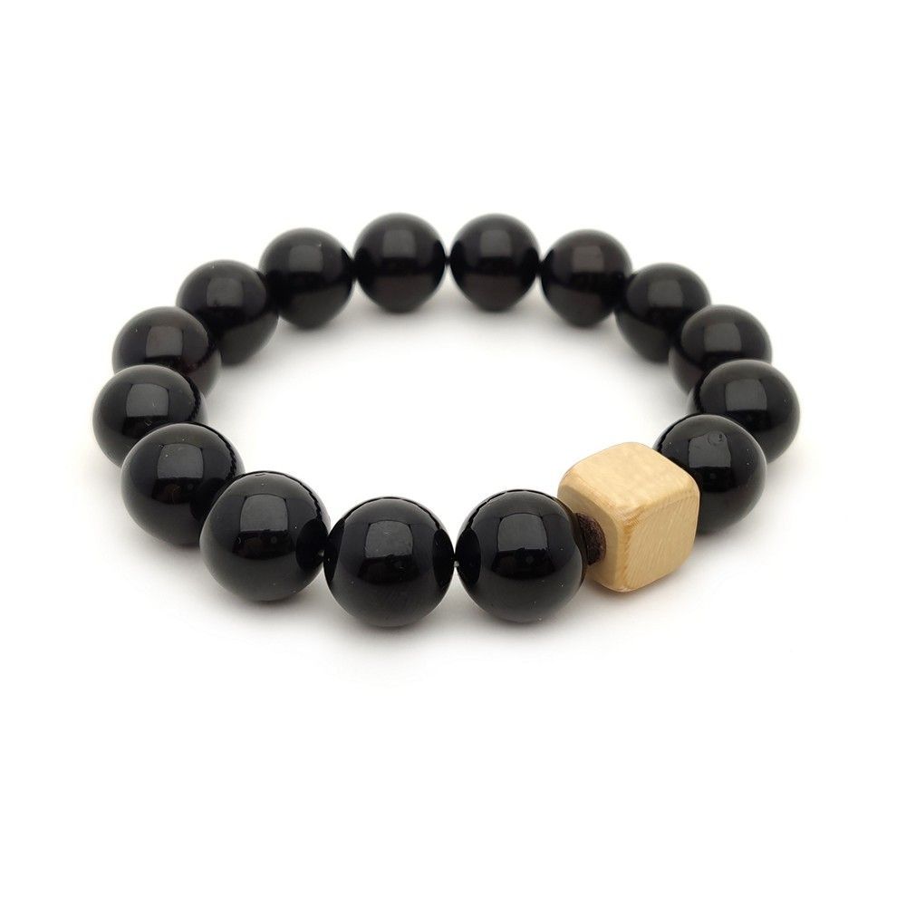 Браслет "Шар" янтарь, мамонт