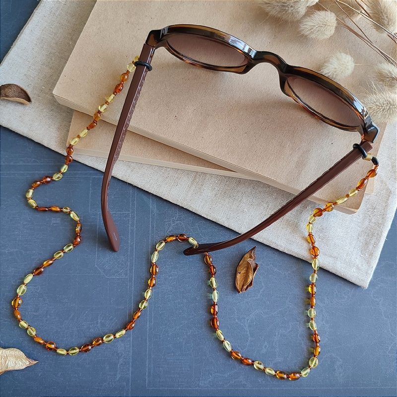 1,Шнурок для очков, янтарь