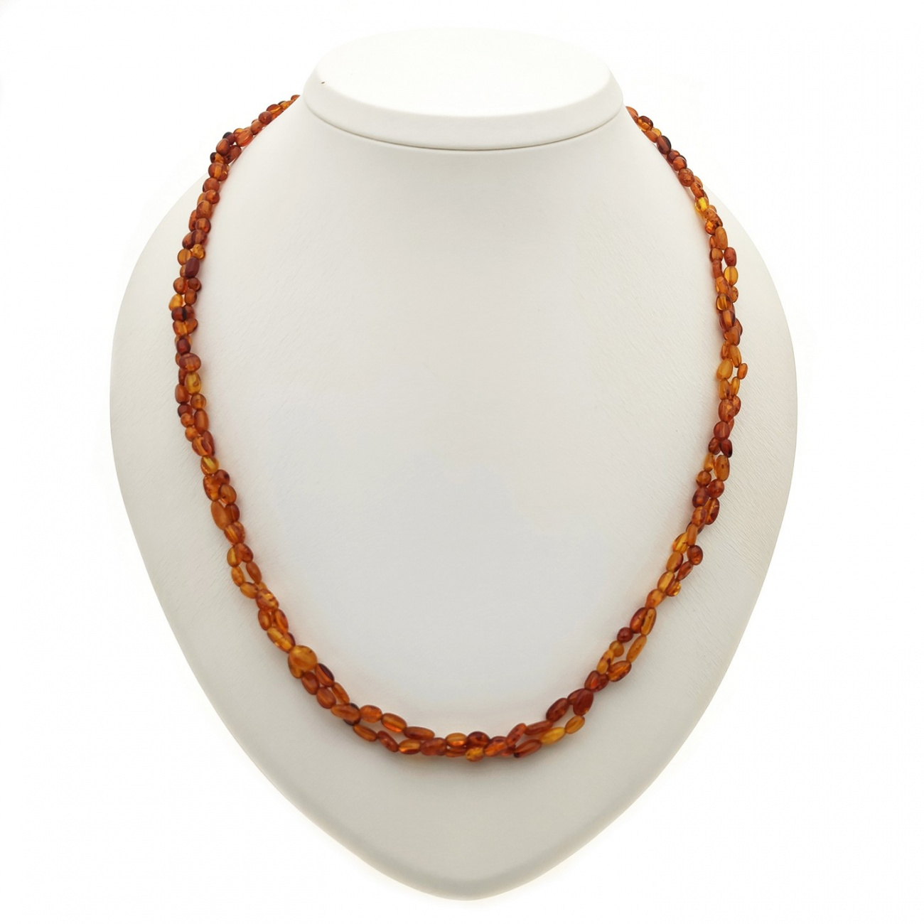 Бусы "Сливка" из янтаря