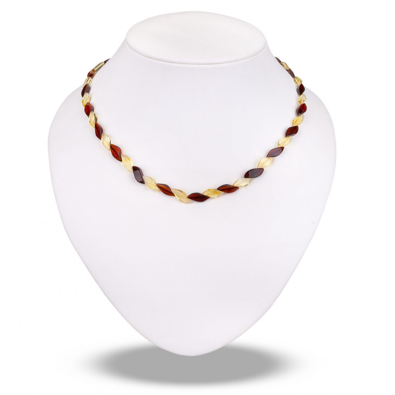 Бусы "Змейка" из янтаря