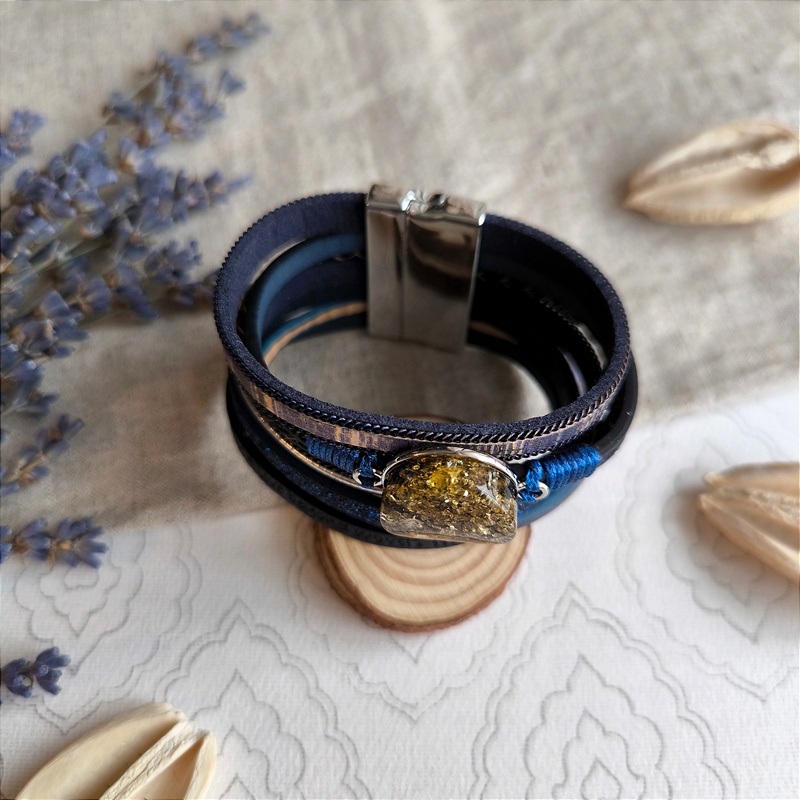 Браслет на кож.  ремешке Янтарь 3501409894 (1)