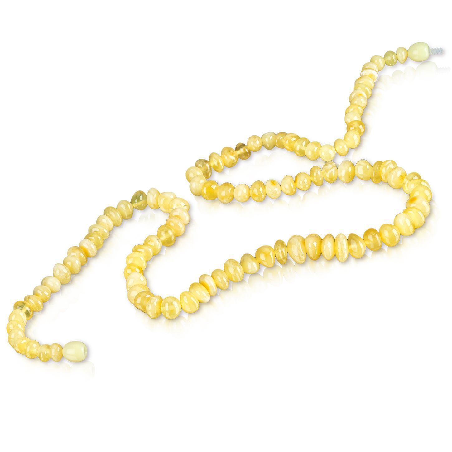 Бусы "Галька" из янтаря