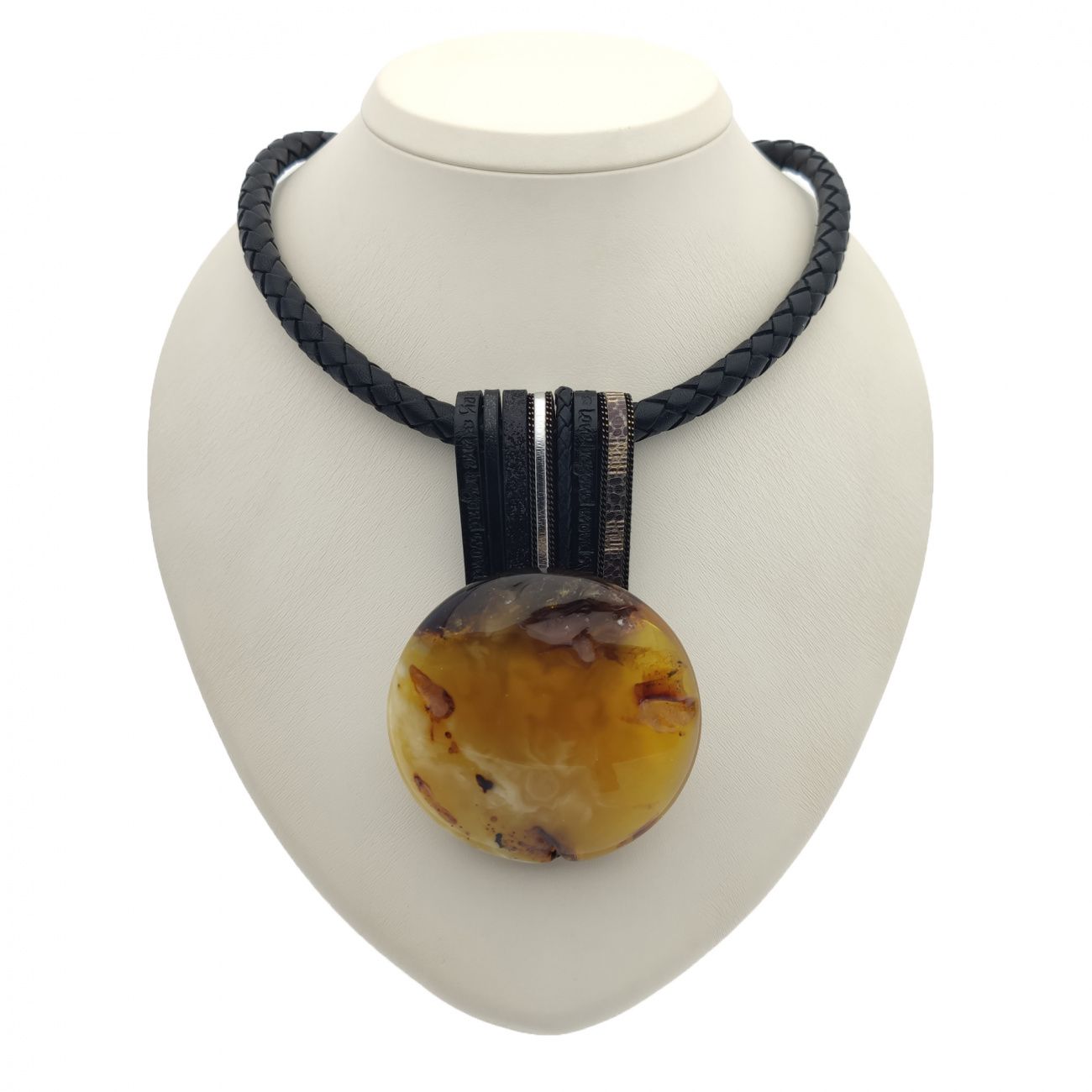 Подвес для кулона авторский, кожа