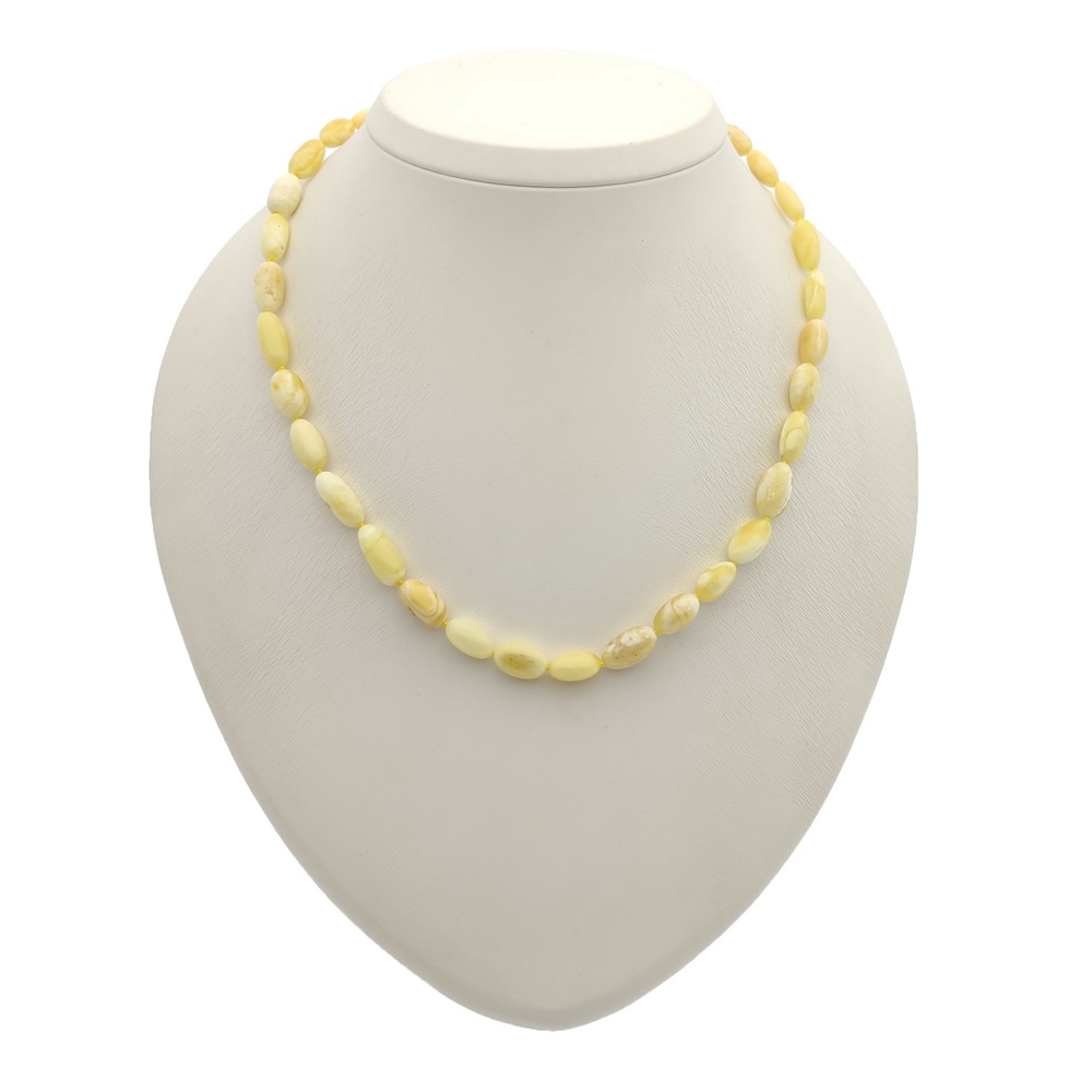 Бусы "Сливка" из янтаря